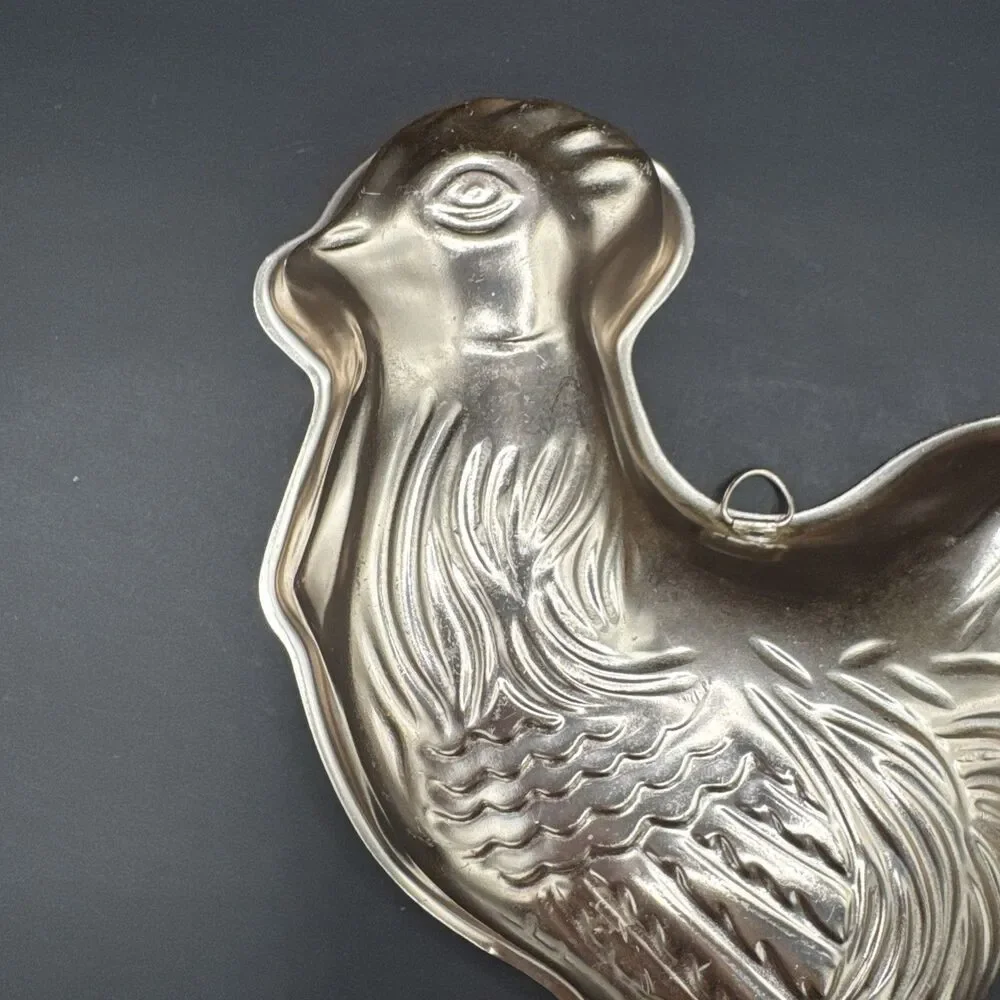 Vtg. 70's Copper Rooster Jello Mold Wall Hanging Decor Country Farmhouse Cottage